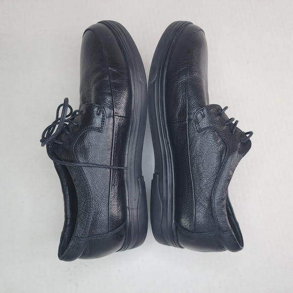Gravity Defyer Oxford Shoes Mens 9.5 Black Leather Lace Up Comfort TB8130L